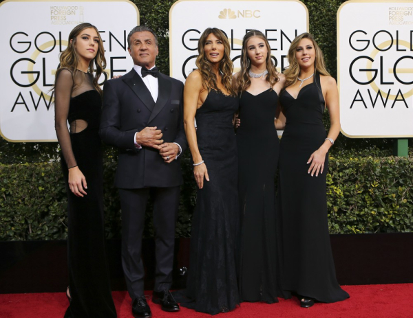 O Sylvester Stallone με τη γυναίκα του Jennifer Flavin και τις κόρες τους