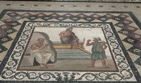 Μωσαϊκό που απεικονίζει την έλευση του Ασκληπειού στην Κω