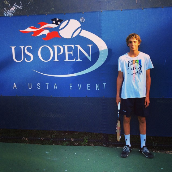 O 16χρονος Στέφανος στο USOpen2014 | Πηγή: @stefanostsitsipas98