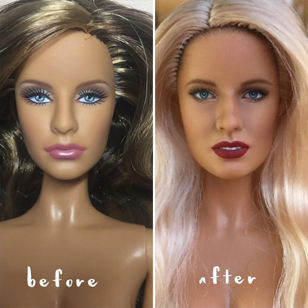 Καλλιτέχνης αφαιρεί το makeup από τις κούκλες και τις κάνει «πραγματικές»