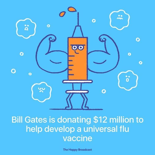 Ο Bill Gates δωρίζει 12 εκατομμύρια δολάρια για να βοηθήσει στη δημιουργία ενός παγκόσμιου εμβολίου κατά της γρίπης