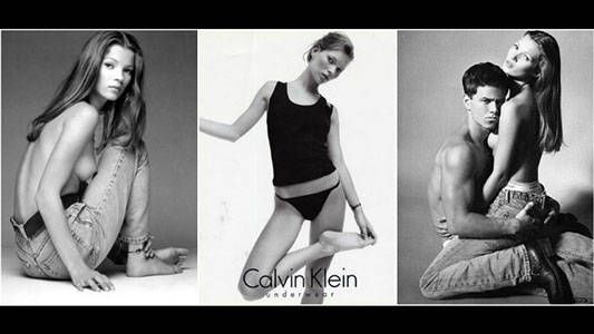 Η Kate Moss για τον Calvin Klein, το 1993.
