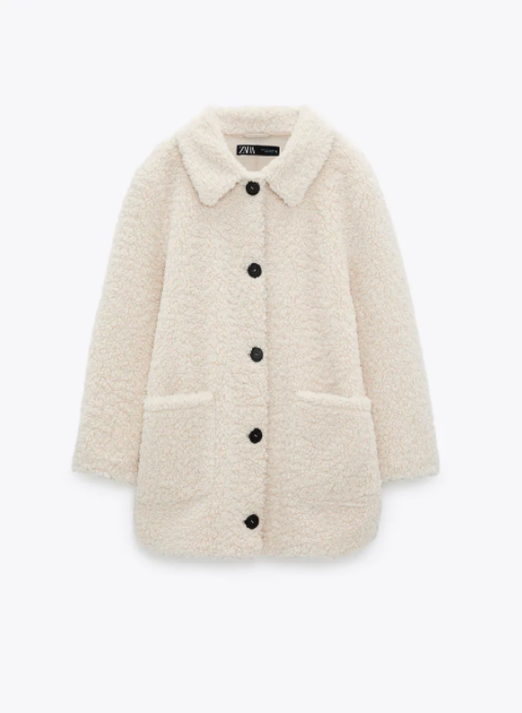 Jacket από συνθετικό sheepskin, Ζara
