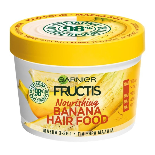 Garnier Fructis Banana Hair Food Θρεπτική μάσκα για ξηρά μαλλιά
