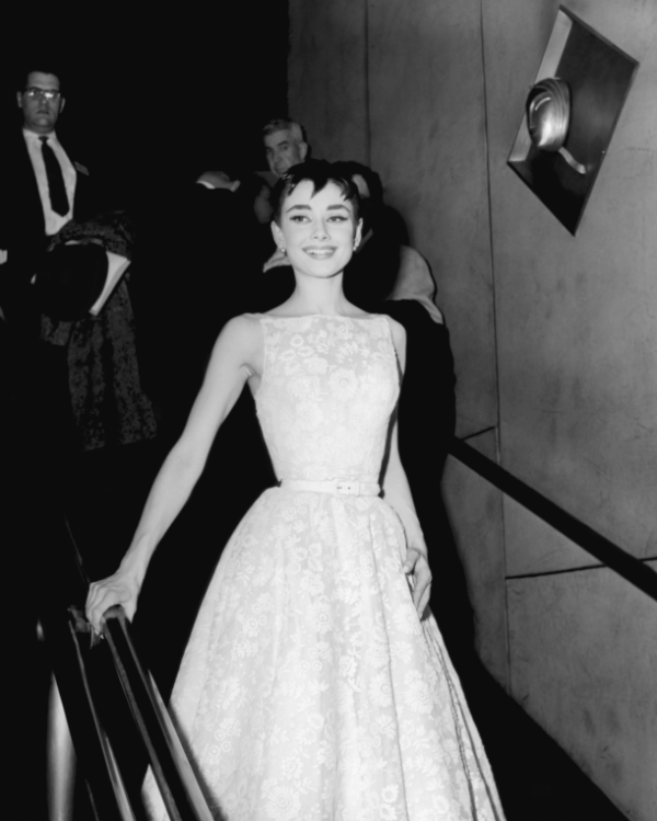 Audrey Hepburn at the 1954 Academy Awards. 
