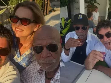 Στους Παξούς ο Μόργκαν Φρίμαν με Παπακαλιάτη και Καβογιάννη: «Μαρία έχουμε καλεσμένους»