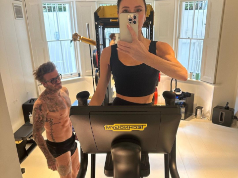 Oι Beckhams γυμνάζονται μαζί και μοιράζονται την απόλυτη gym selfie 