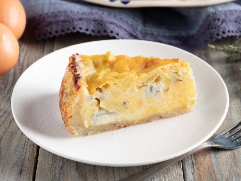 Πεντανόστιμη quiche lorraine (Κις Λορέν) με πατάτες και γκοργκοντζόλα   
