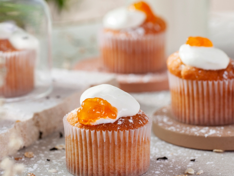 Αφράτα muffins καρότου χωρίς ζάχαρη