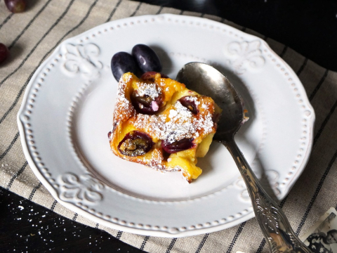 Clafoutis με σταφύλια – το γαλλικό γλυκό του φθινοπώρου