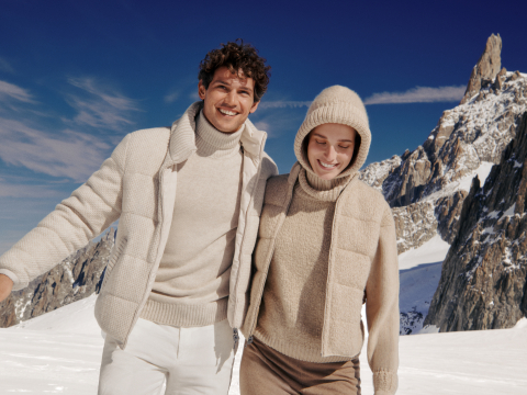 Η Falconeri παρουσιάζει το “Ultrasoft Peaks”, το νέο editorial που διαδραματίζεται στις παγωμένες κορυφές του Mont Blanc