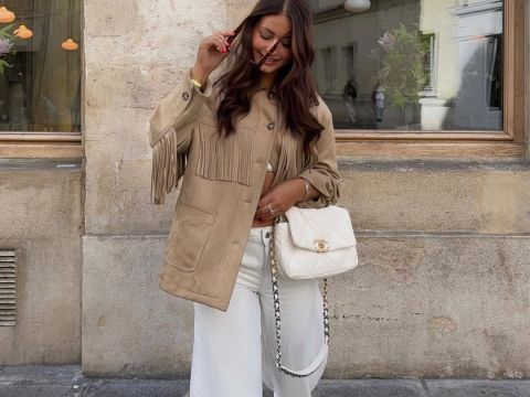 Το δερμάτινο jacket από τα Stradivarius που θα δώσει boho αέρα στα looks σου 