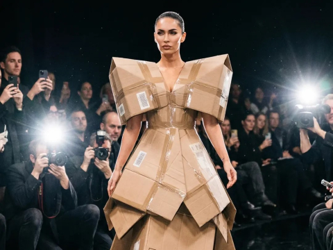 Ο Balenciaga κυκλοφόρησε φόρεμα - χαρτόκουτο; Το shipping box dress που έχει γίνει viral στα social media δεν είναι αυτό που νομίζεις