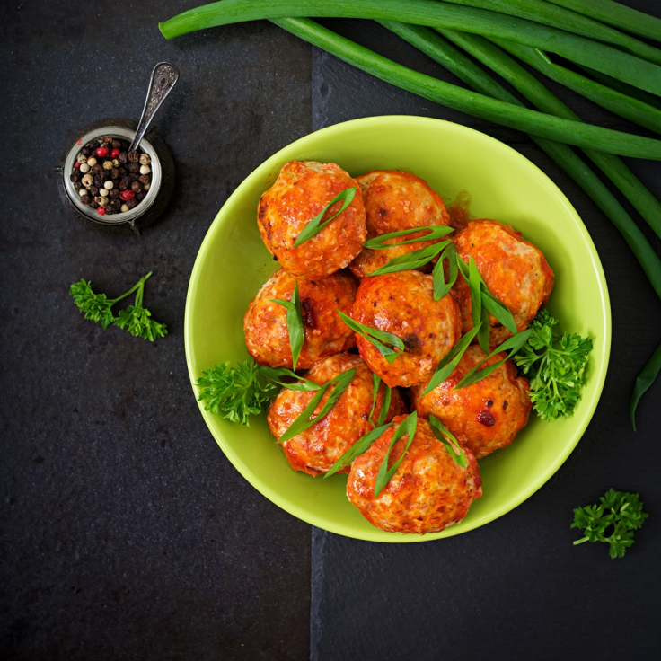 Κεφτεδάκια κοτόπουλου στο air fryer με τζίντζερ και άρωμα Ασίας