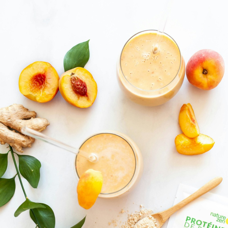 Αυτό το smoothie βρώμης με ροδάκινο και πρωτεΐνη είναι ο ιδανικός τρόπος να ξεκινήσετε το πρωινό σας