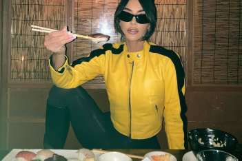 «Kill Bill» vibes: Φτάνει ένα Balenciaga jacket για να γίνει η Kim Kardashian, Uma Thurman;