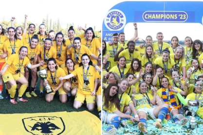 Ποδόσφαιρο Γυναικών: Αστέρας Τρίπολης και ΑΕΚ προβιβάστηκαν στην Α'Εθνική