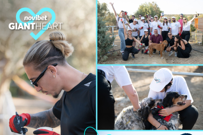 Το Giant Heart της Novibet στηρίζει το έργο του Athens Happy House για την προστασία αδέσποτων ζώων