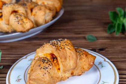 Kρουασάν με γεύση πίτσα στο air fryer