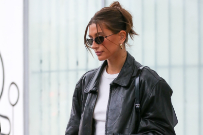 biker jacket hailey bieber