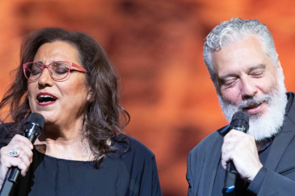 Η Μαρία Φαραντούρη και ο Τάσης Χριστογιαννόπουλος στο Μέγαρο Μουσικής Αθηνών