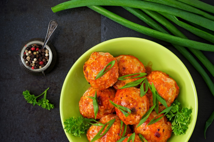 Κεφτεδάκια κοτόπουλου στο air fryer με τζίντζερ και άρωμα Ασίας