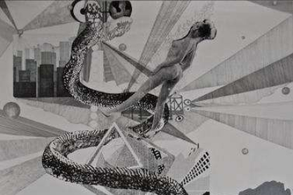 Set-of-reactions-in-living-organisms-to-sustain-life-silkscreen-ink-graphite-ink-on-paper-150x97cm.jpg