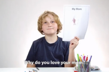 Παιδιά ζωγραφίζουν τις μαμάδες τους και απαντούν σε ερωτήσεις στο πιο γλυκό video