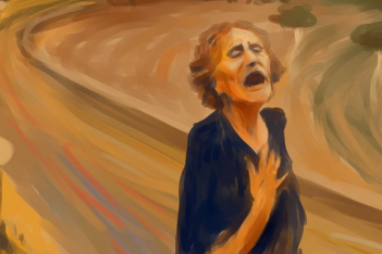 Φωτιά στην Εύβοια: H συγκλονιστική φωτογραφία γυναίκας που μοιάζει με την "Κραυγή" του Μουνκ
