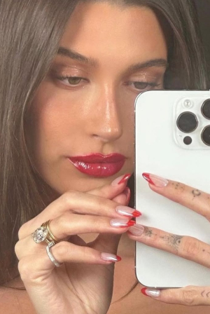 νύχια γαλλικό καθρέφτης