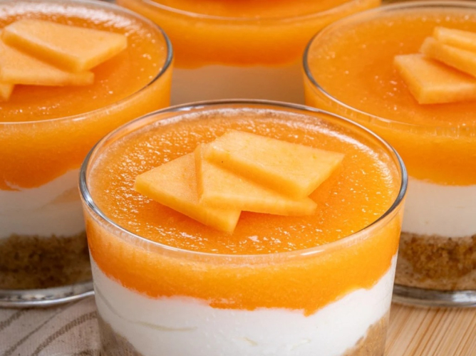 Mini cheesecake με πεπόνι: Το δροσερό καλοκαιρινό γλυκό χωρίς ψήσιμο που θα λατρέψεις